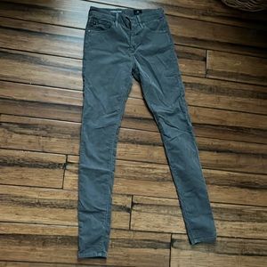 AG Grey Corduroy Pants 26R — Farrah Skinny